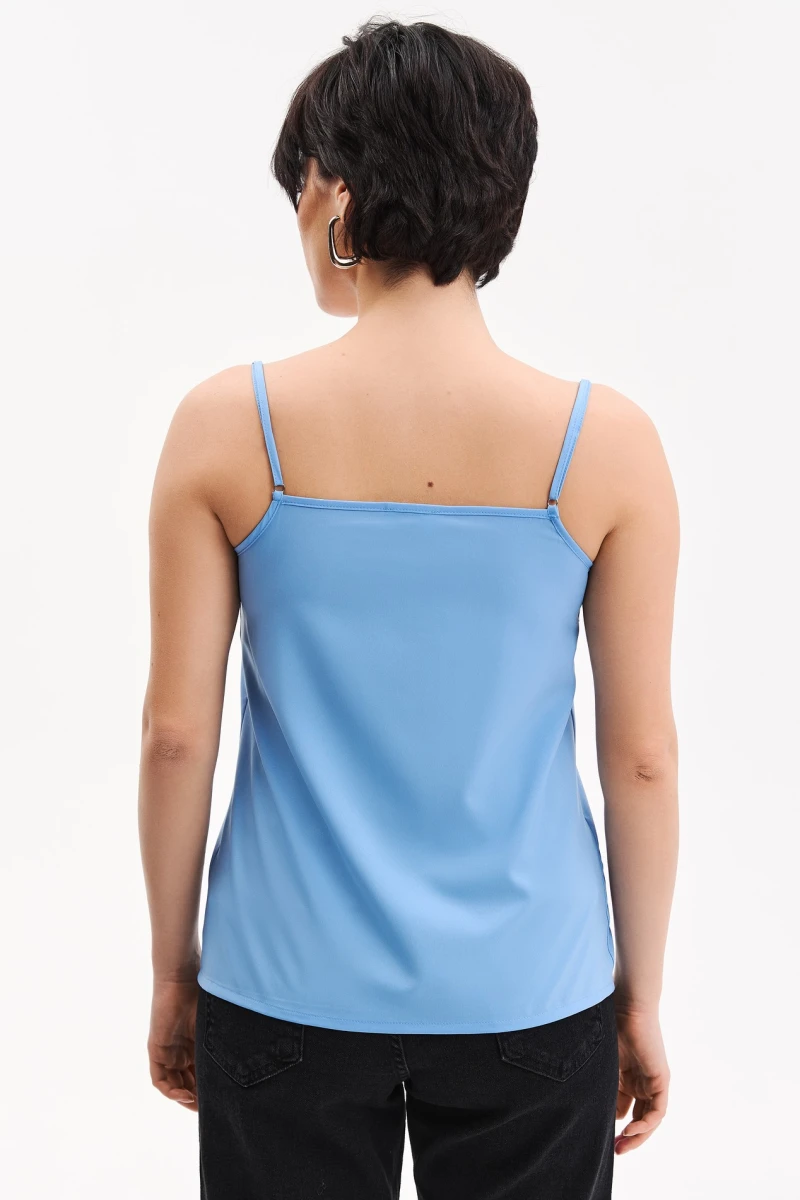 Soft blue halter top