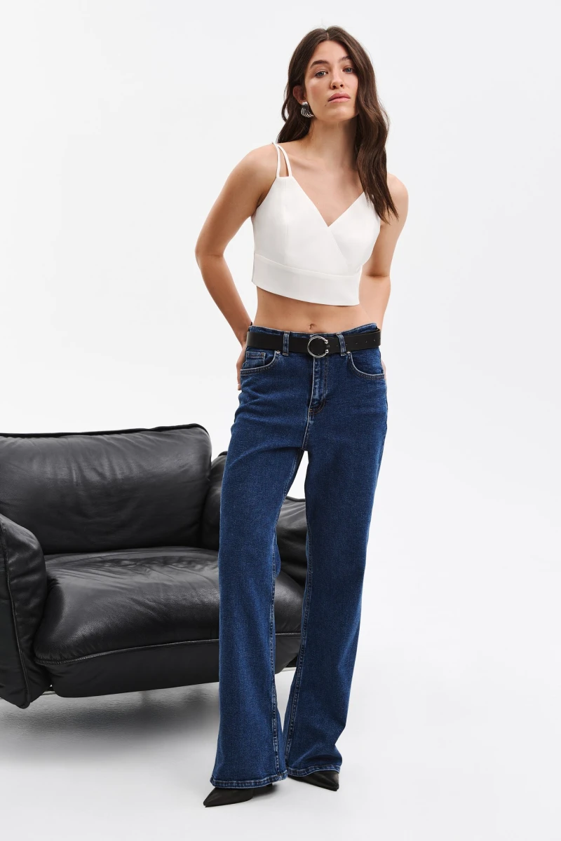 Milk sateen cropped top #2