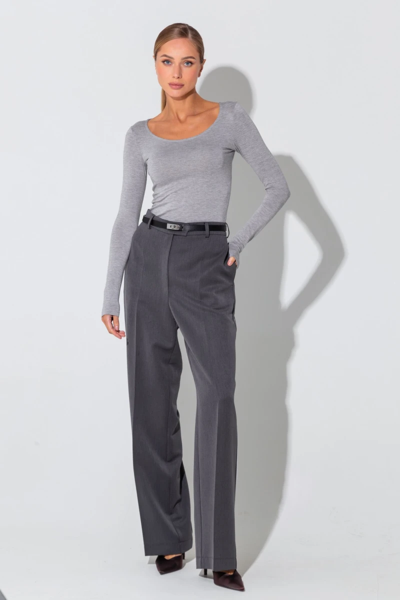 Graphite tapered trousers