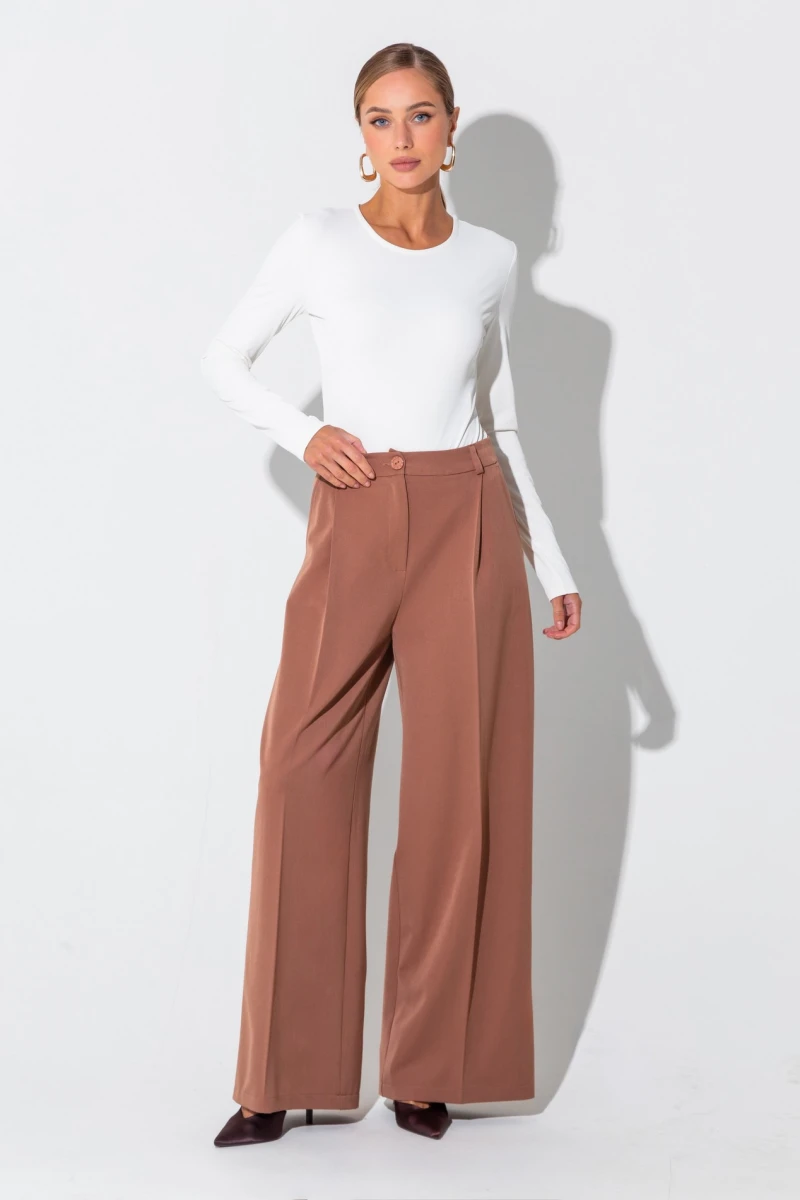 Trousers suit fabric camel #2