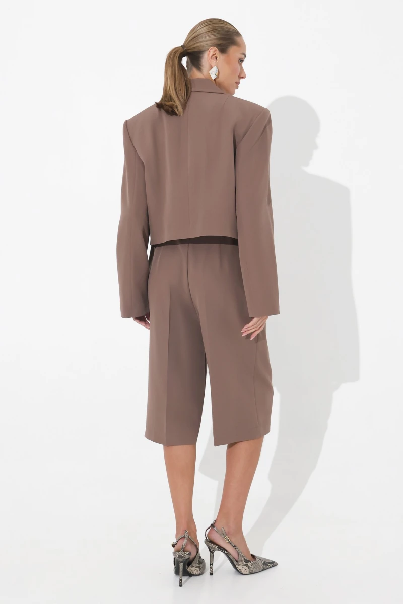 Cropped mocha jacket