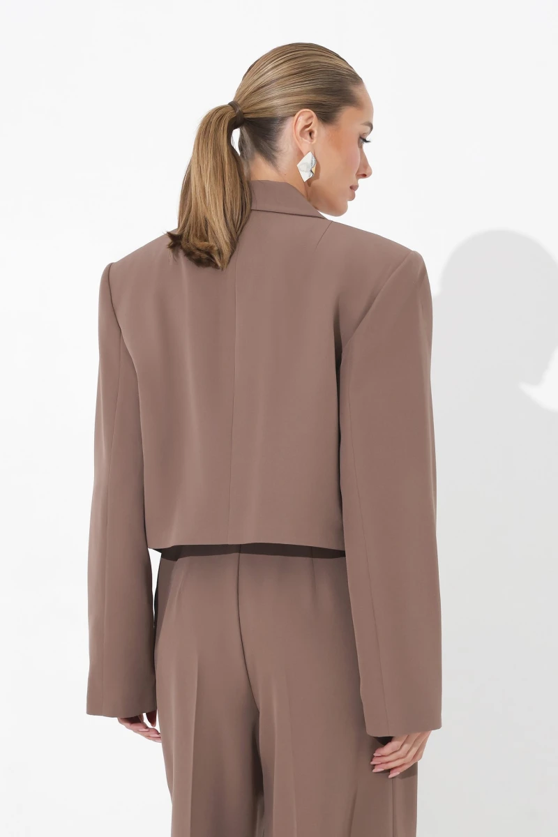 Cropped mocha jacket