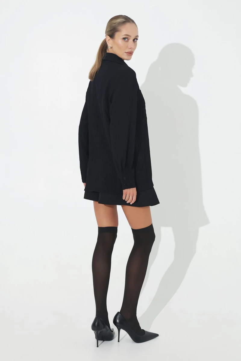 Translucent black blouse