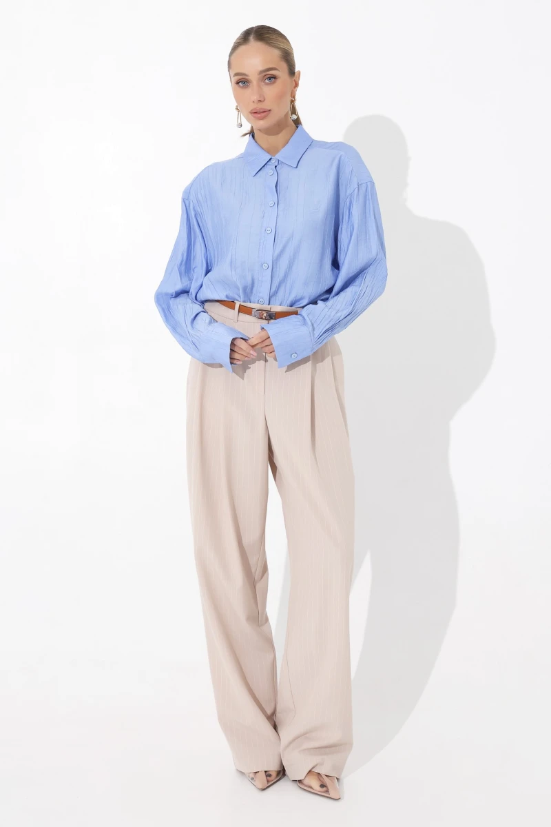 Blue viscose shirt