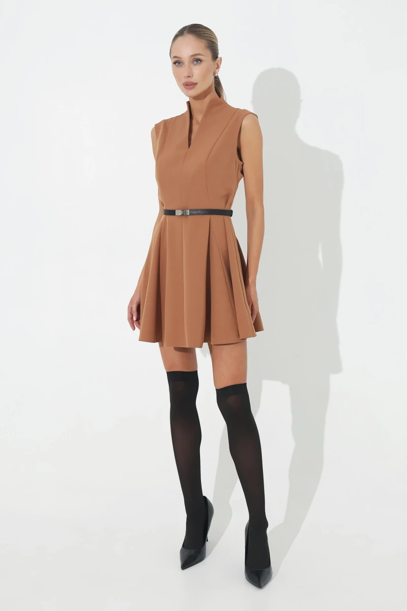 Mini dress caramel #2