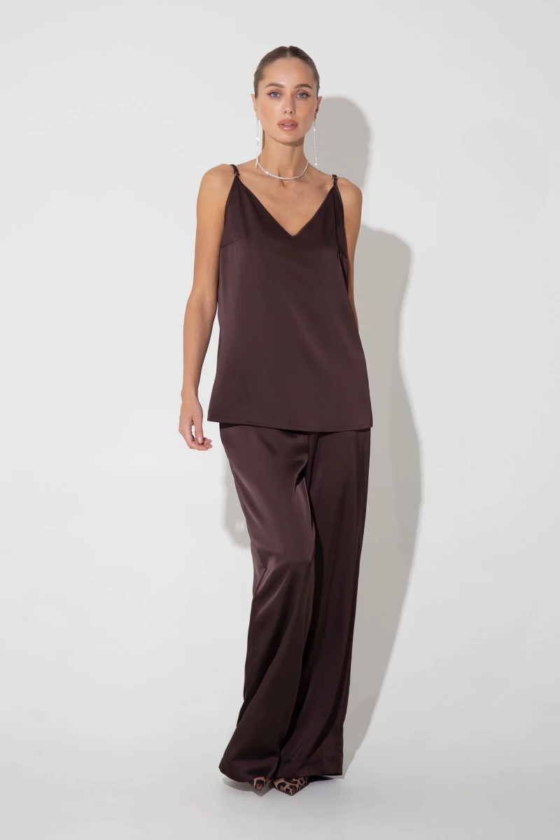 Chocolate satin T-shirt #2