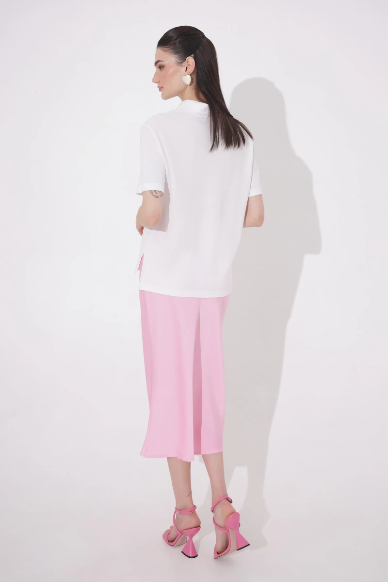 Milky polo shirt