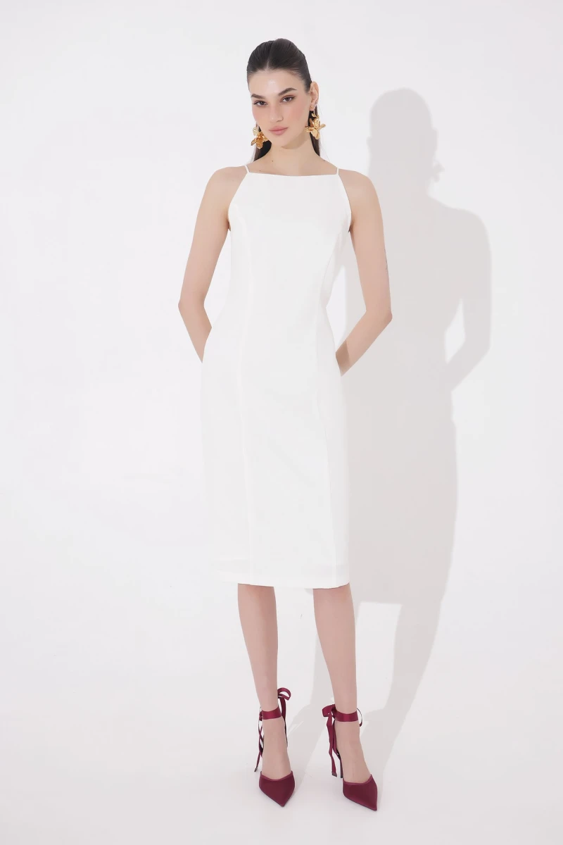 Milk midi dress
