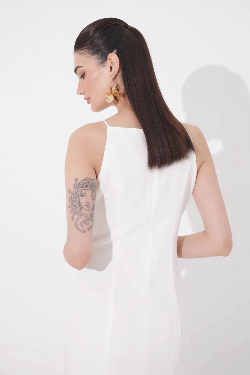 Milk midi dress