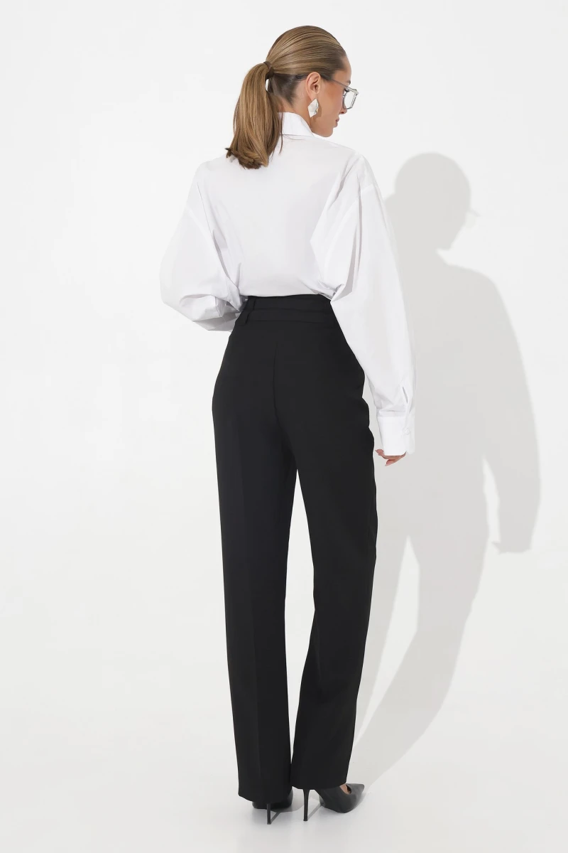 Trousers with a skirt black