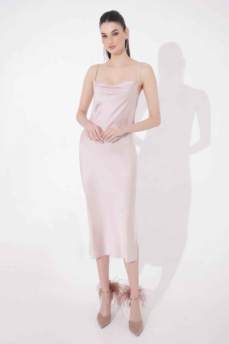 Cream combination dress