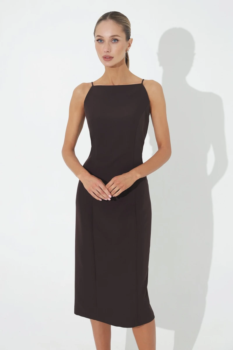 Midi dress chocolate