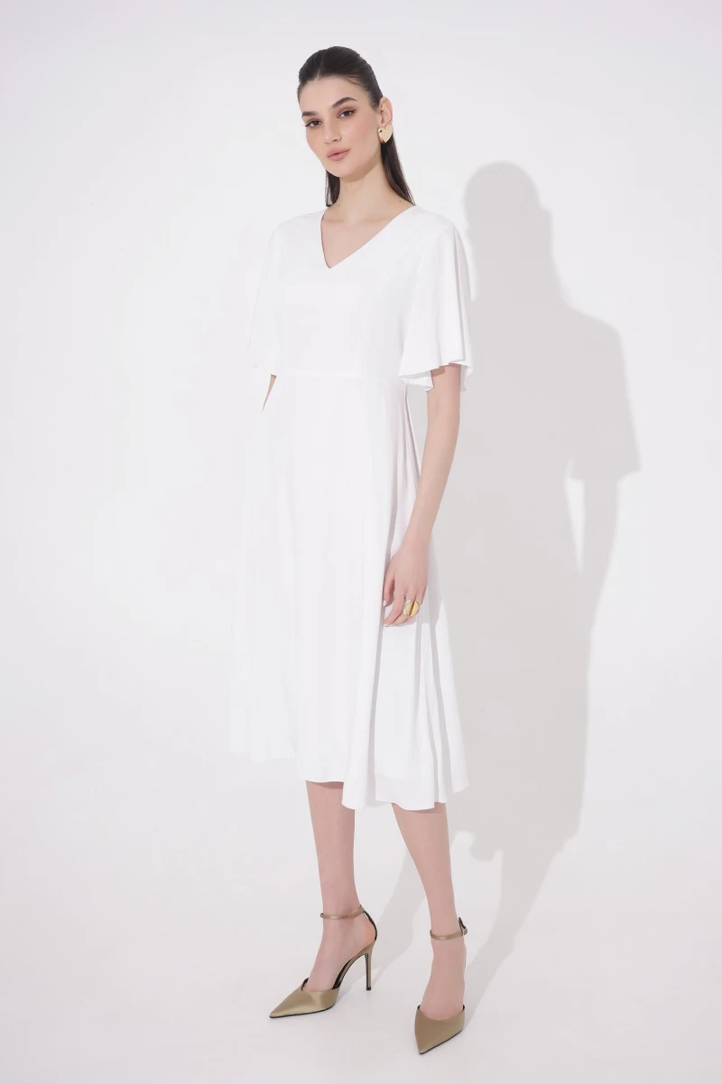 White staple cotton dress