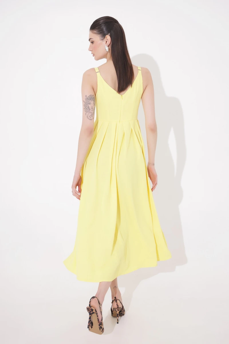 Yellow sundress with V-neck