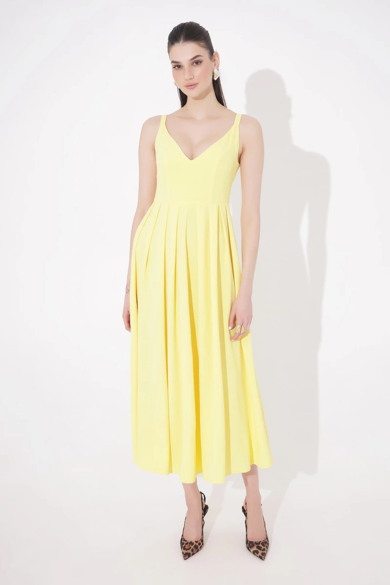 Yellow sundress with V-neck