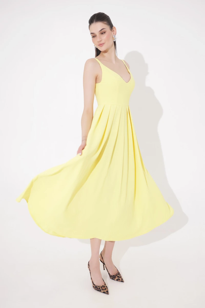 Yellow sundress with V-neck