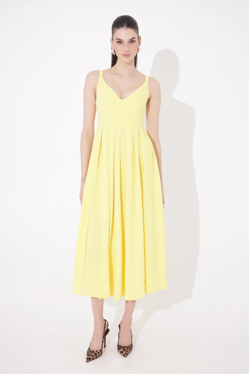 Yellow sundress with V-neck