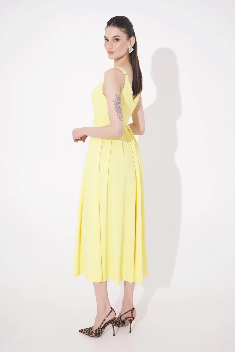 Yellow sundress with V-neck