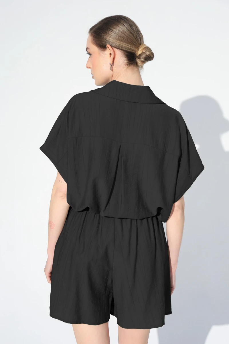 Black shirt and shorts suit #2