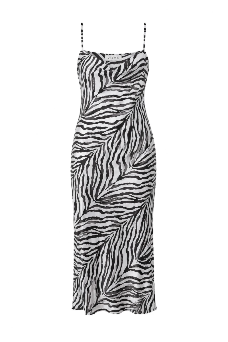  Slip dress print zebra jumpsuit