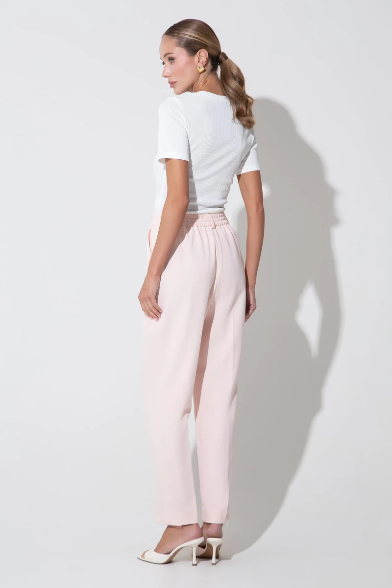 Peach tapered trousers 