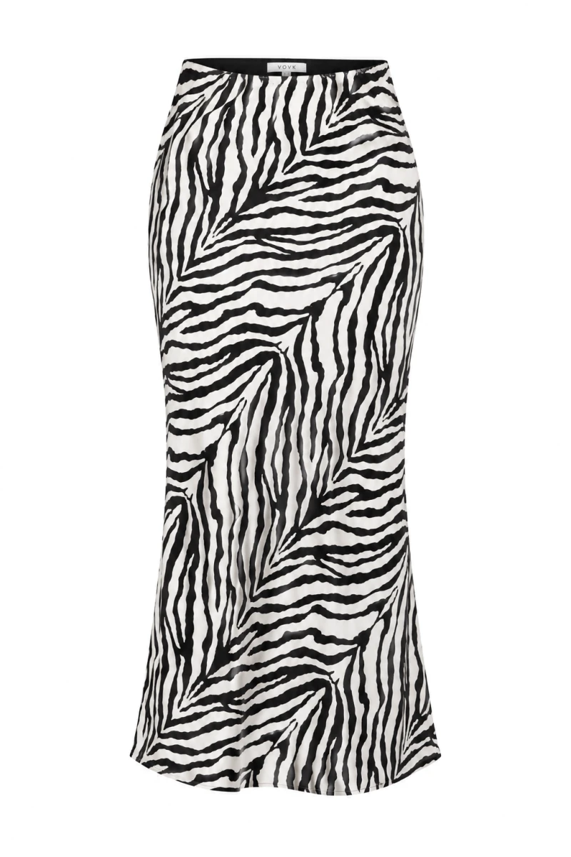 Midi skirt in zebra print