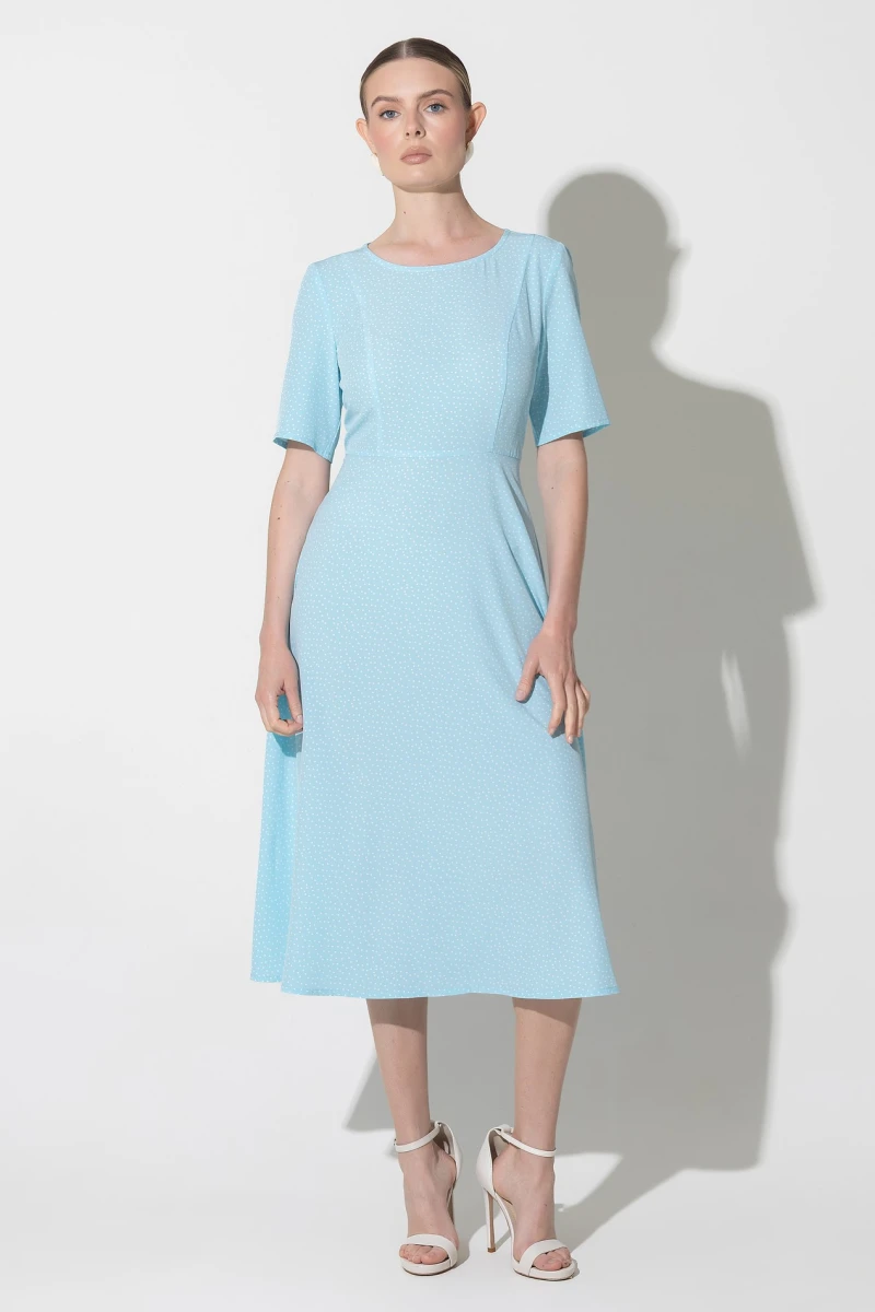 Dress milk peas on blue