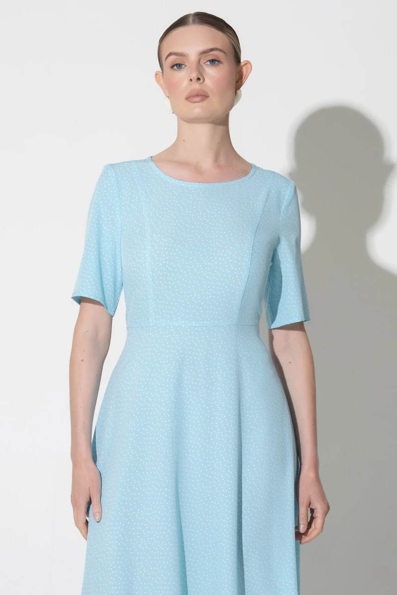 Dress milk peas on blue #2