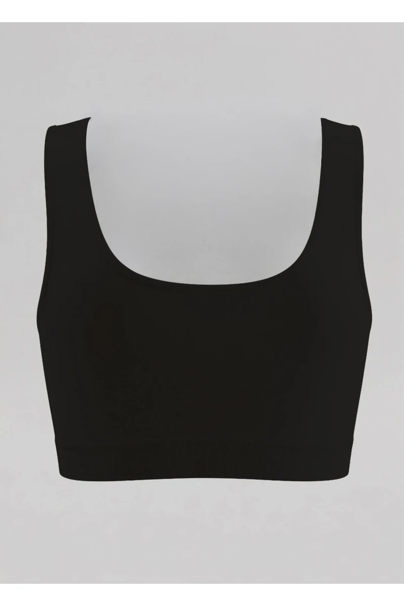 Black seamless top with wide straps #2