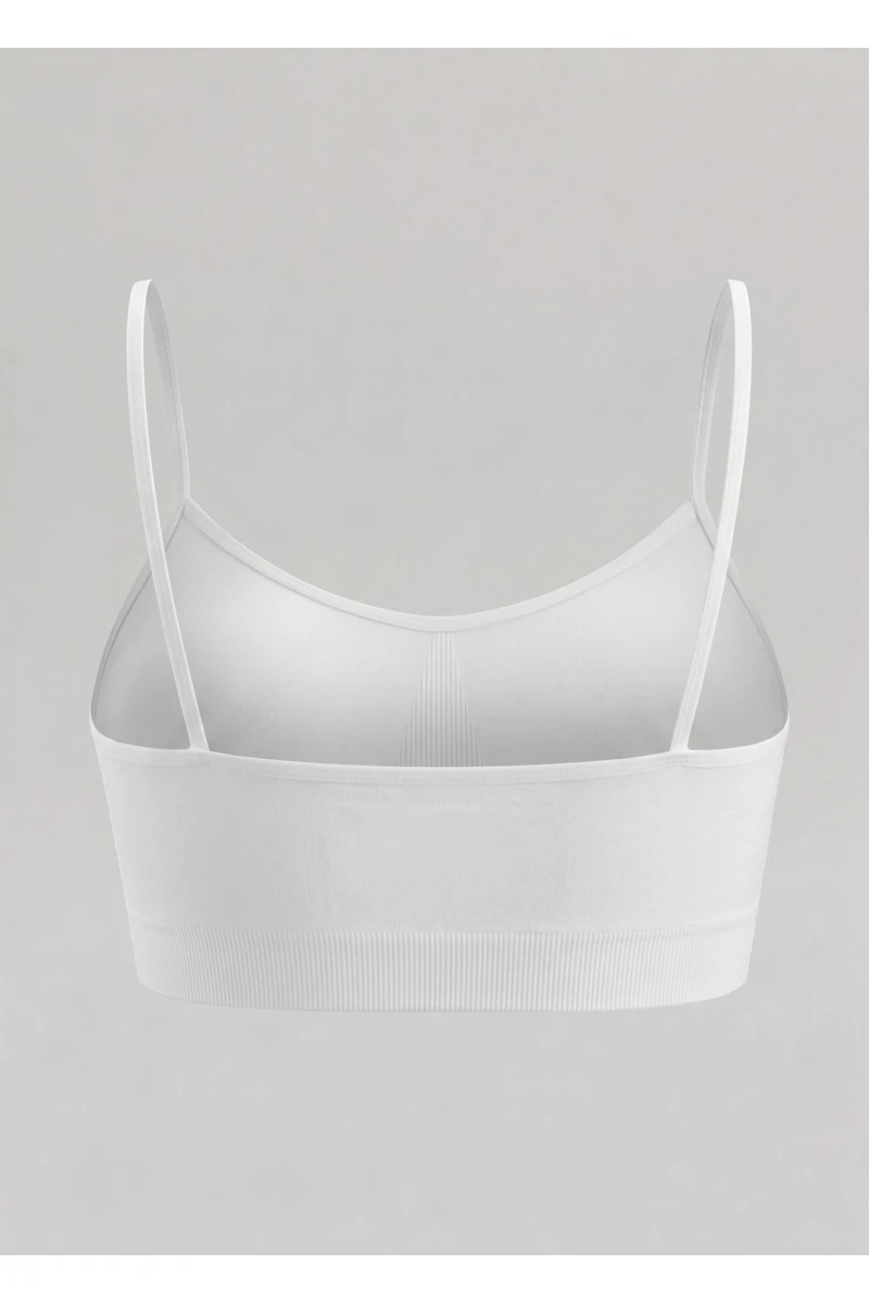 White seamless strapless top #2