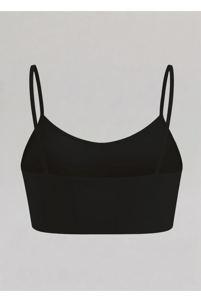 Black seamless strapless top #2