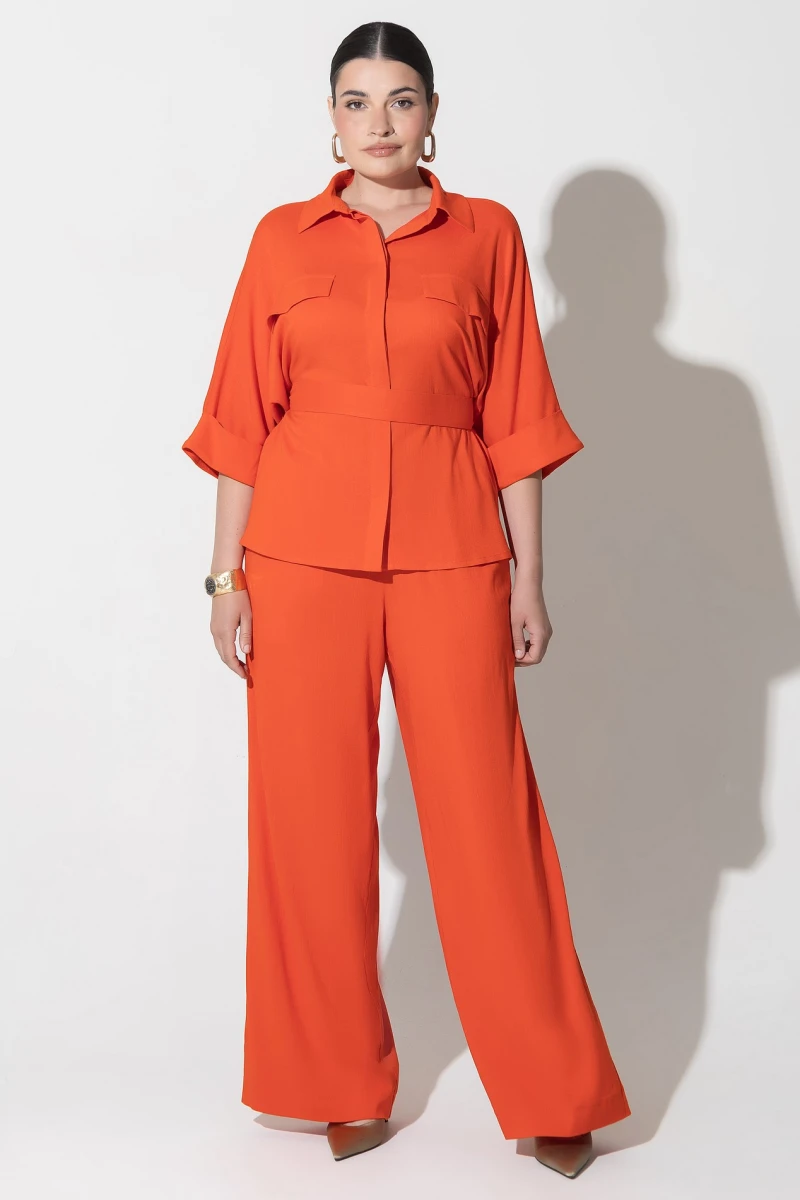 Suit orange plus size