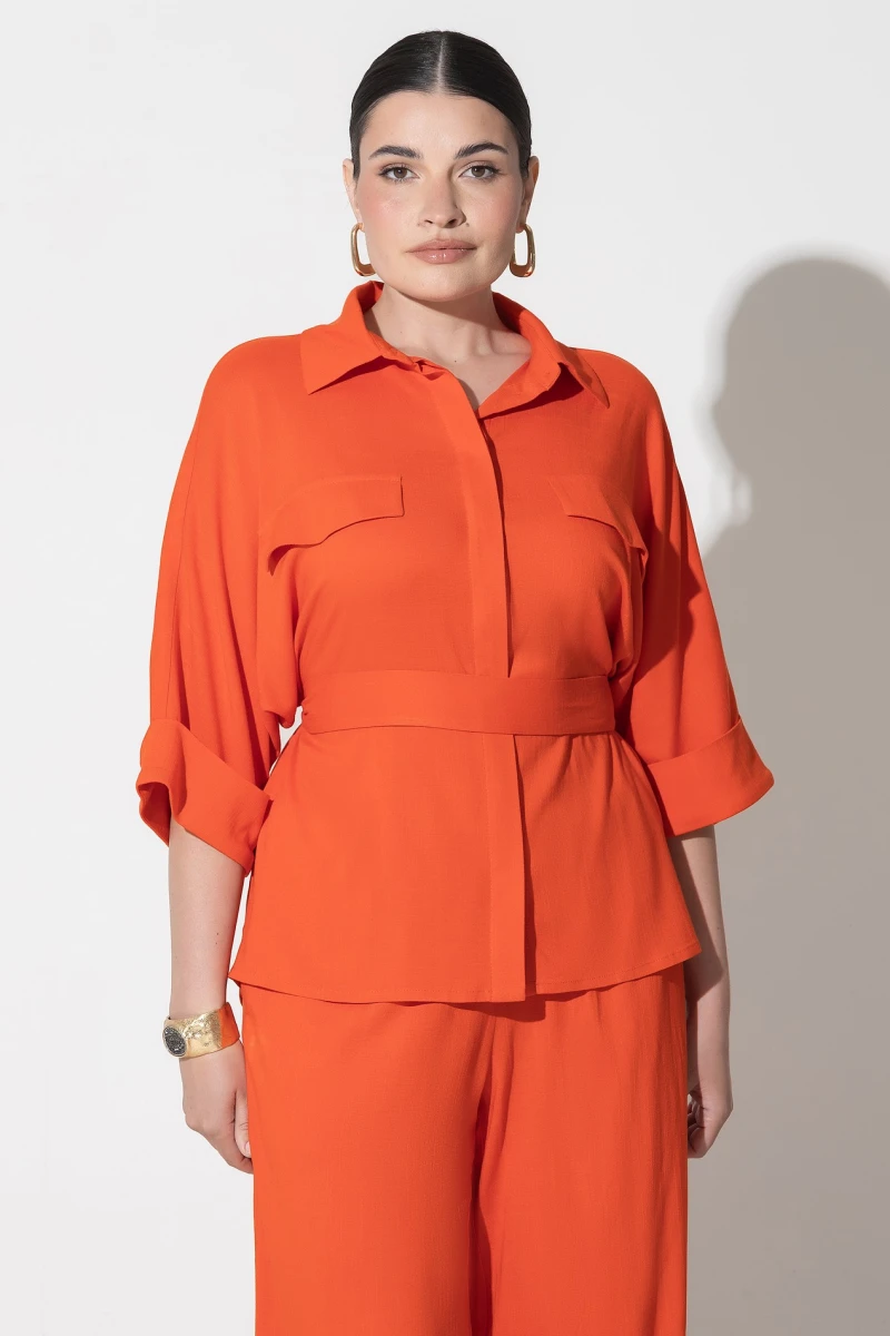 Suit orange plus size #2