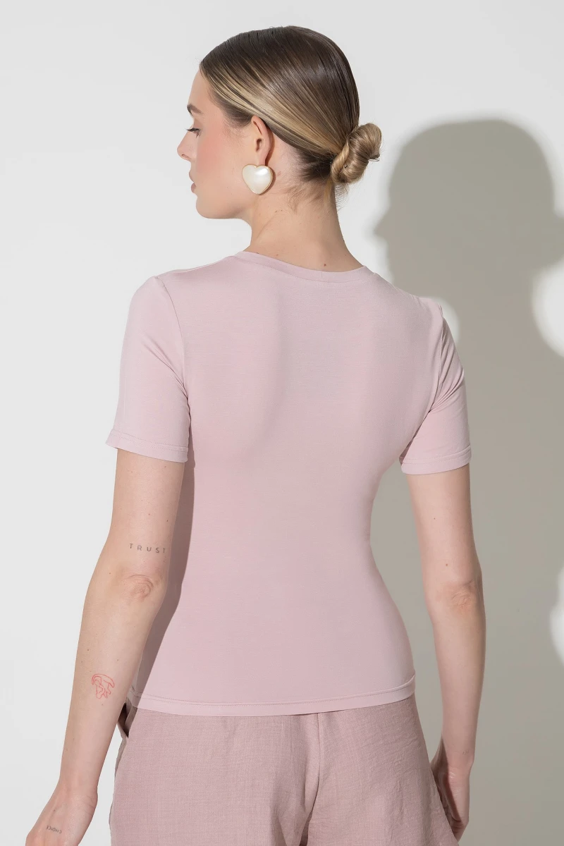 Powdery knit T-shirt