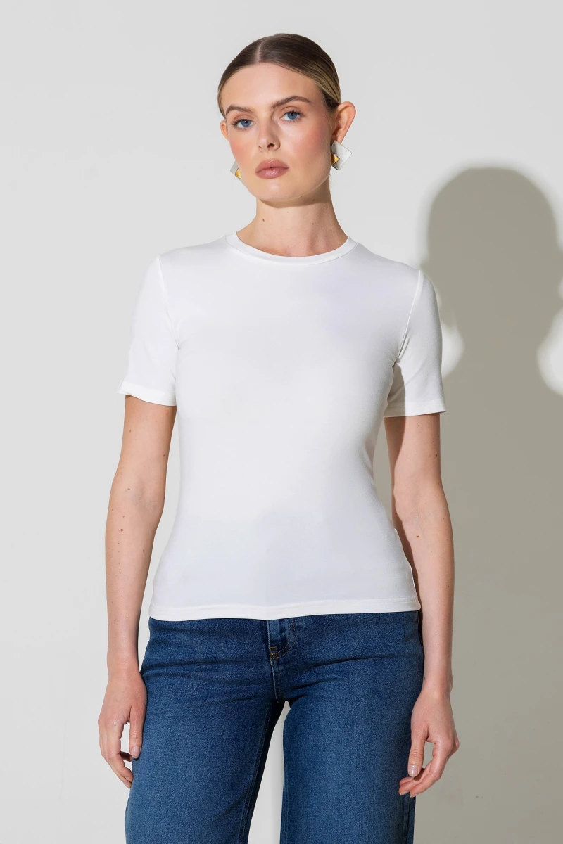 White knit T-shirt