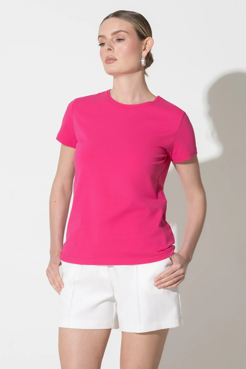 Fuchsia knit T-shirt
