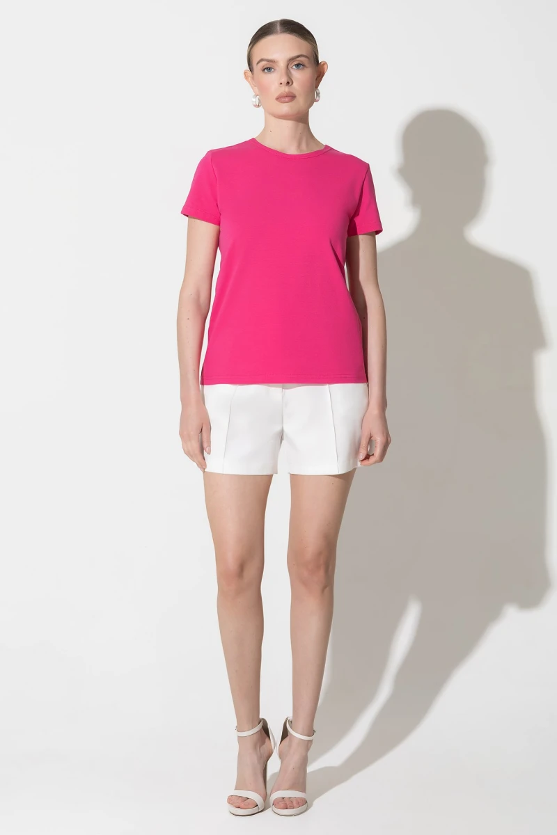 Fuchsia knit T-shirt #2