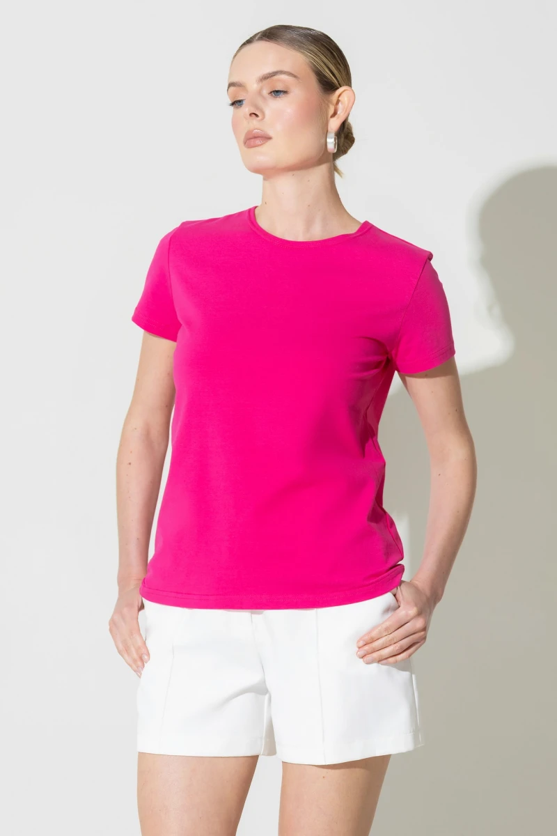 Fuchsia knit T-shirt