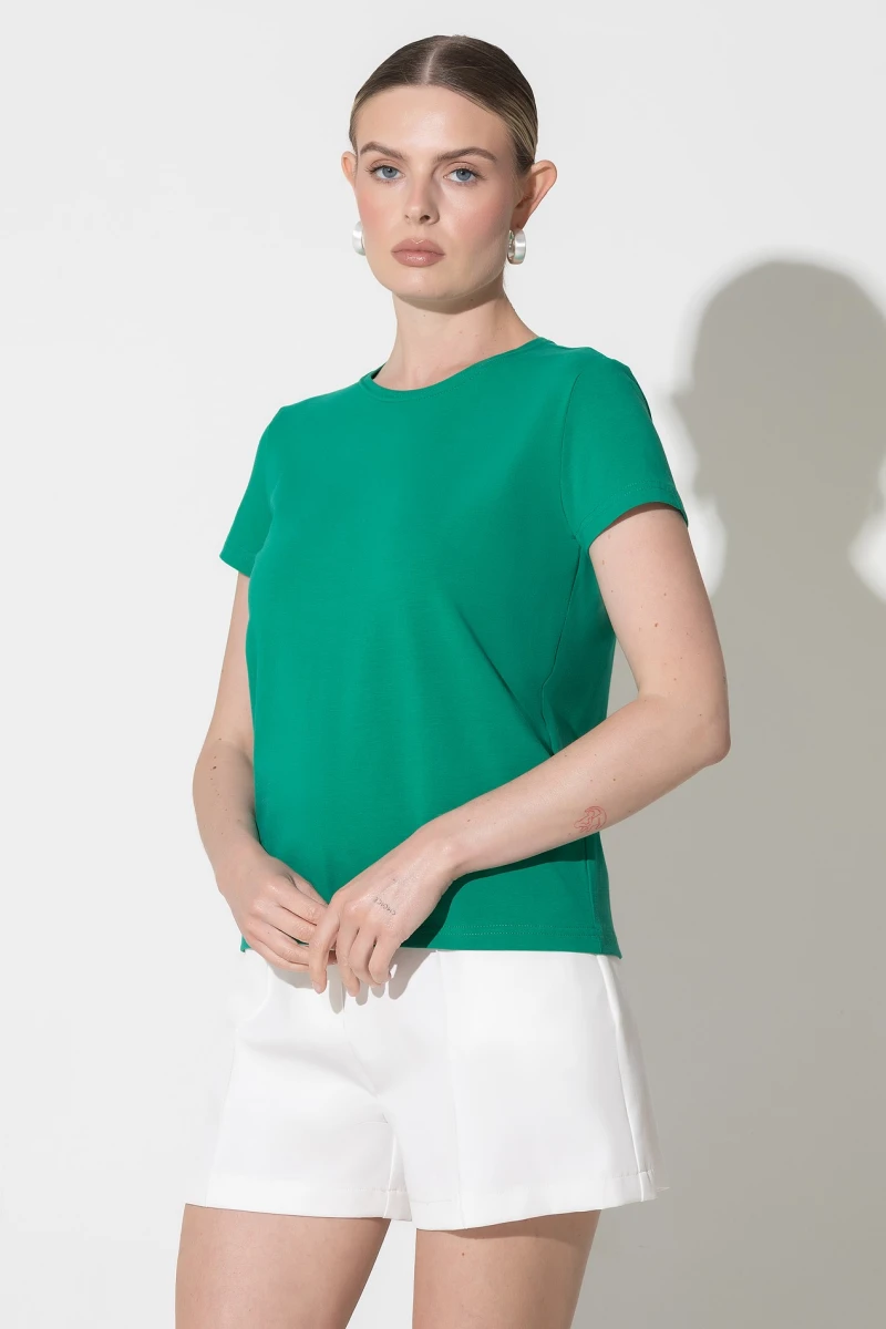 Emerald knit T-shirt