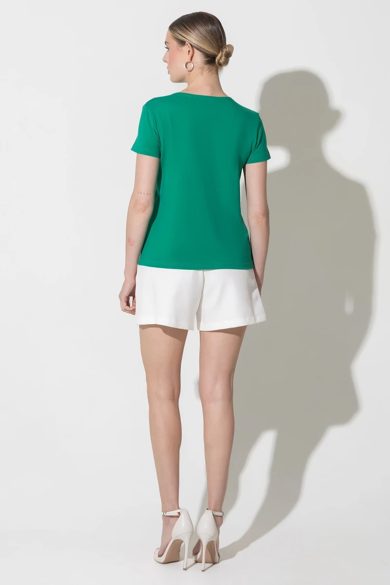 Emerald knit T-shirt