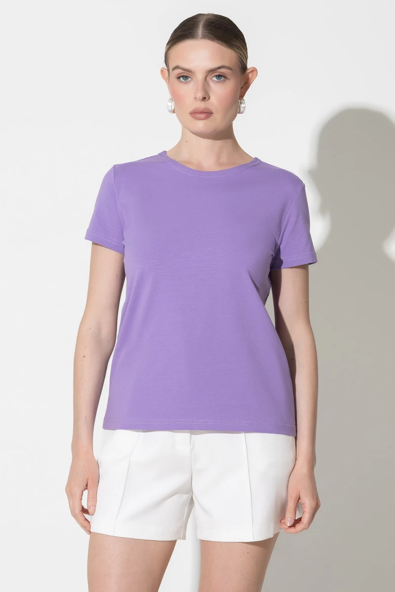 Lilac knit T-shirt