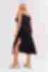 Чорна сукня комбінація з боковим розрізом великий розмір