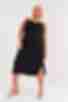 Чорна сукня комбінація з боковим розрізом великий розмір