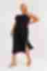 Black slip dress with side slit plus size