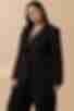 Жакет черный из костюмной ткани большой размер