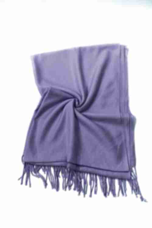 Knitted stole pale violet