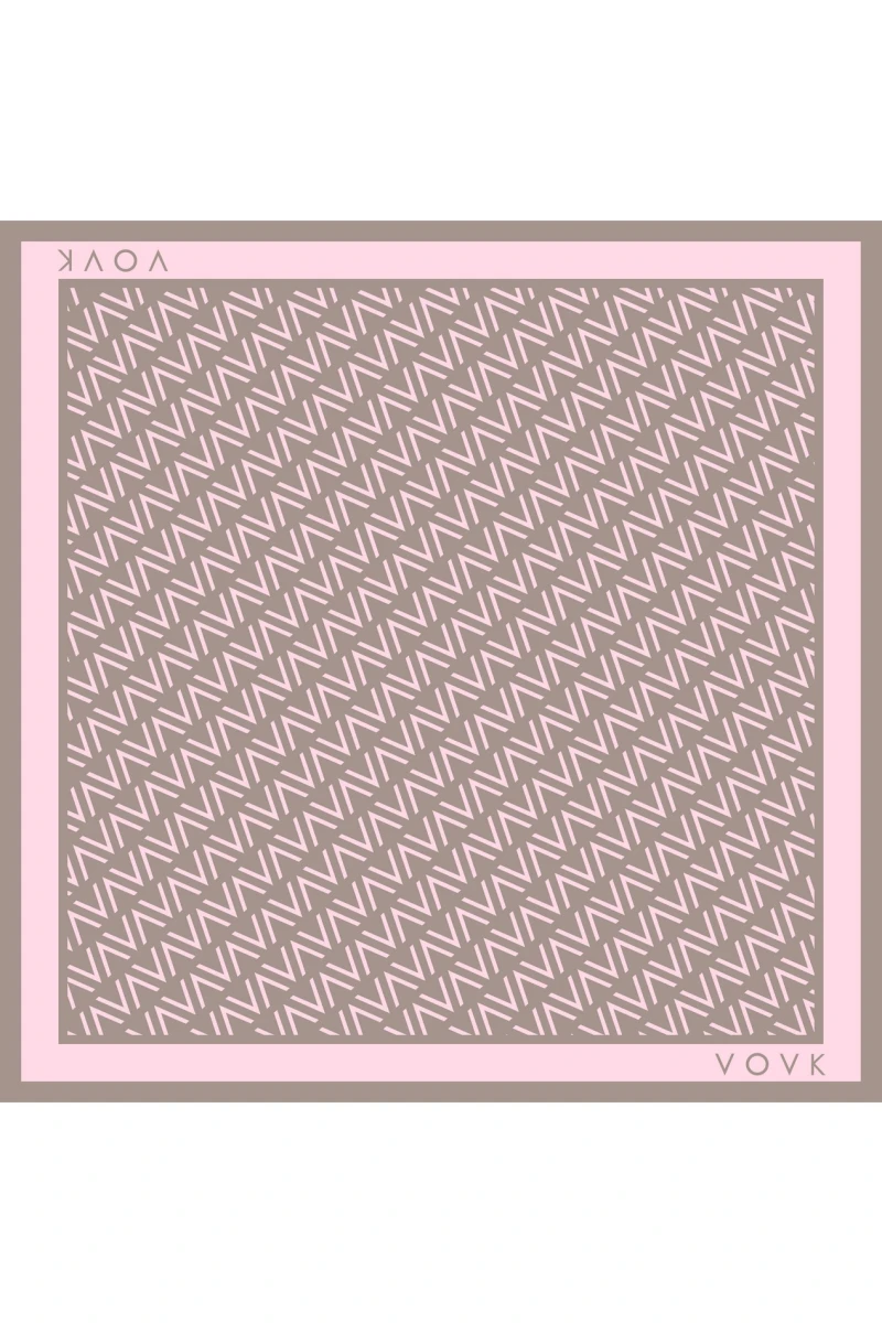 Pink print scarf on moko 70*70