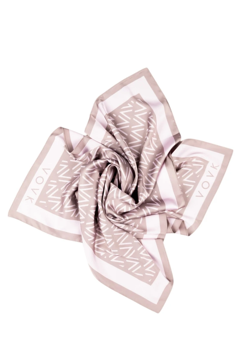Pink print scarf on moko 70*70