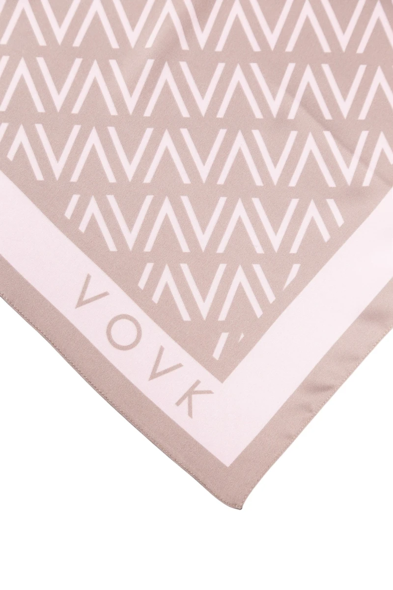 Pink print scarf on moko 70*70