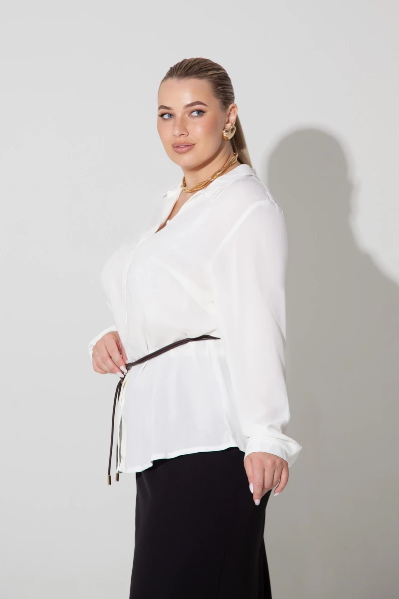 Сорочка зі штапелю plus size